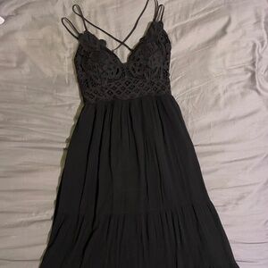 Blue B . Collection / Black Holly Lacy Dress